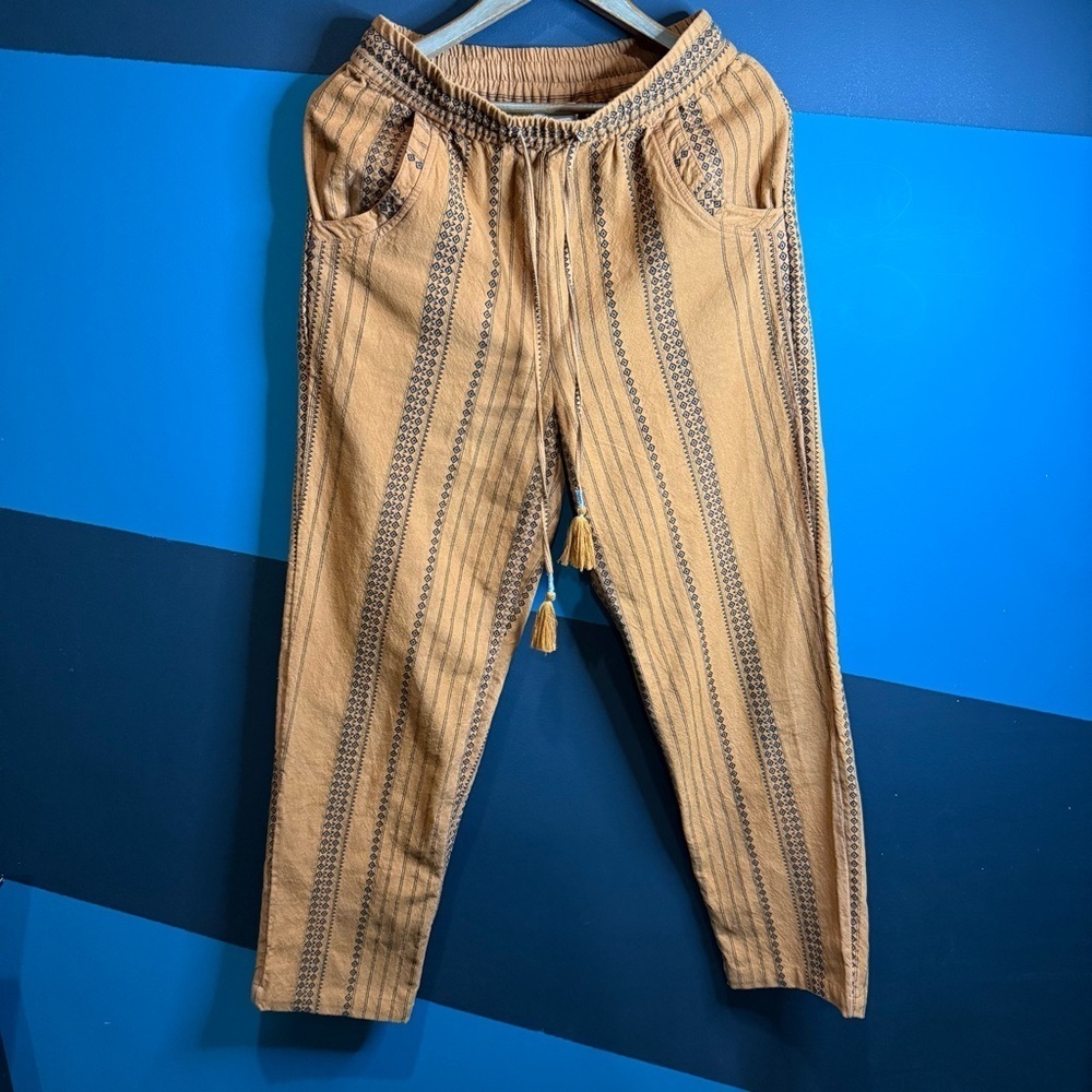Anthropologie Tan and Black Pants